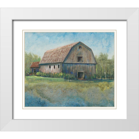 Country Life I White Modern Wood Framed Art Print with Double Matting by OToole, Tim