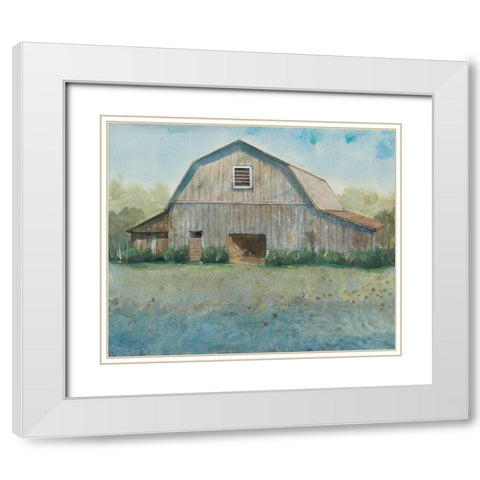 Country Life II White Modern Wood Framed Art Print with Double Matting by OToole, Tim