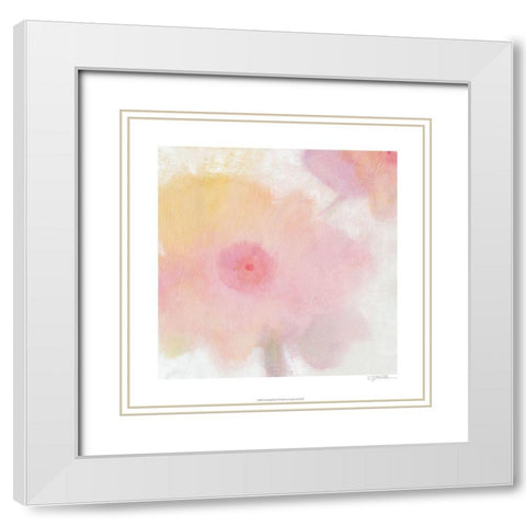 Glowing Floral I White Modern Wood Framed Art Print with Double Matting by OToole, Tim