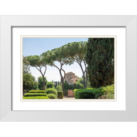 Rome Landscape I White Modern Wood Framed Art Print with Double Matting by DeNardo, Laura