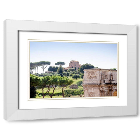 Rome Landscape II White Modern Wood Framed Art Print with Double Matting by DeNardo, Laura