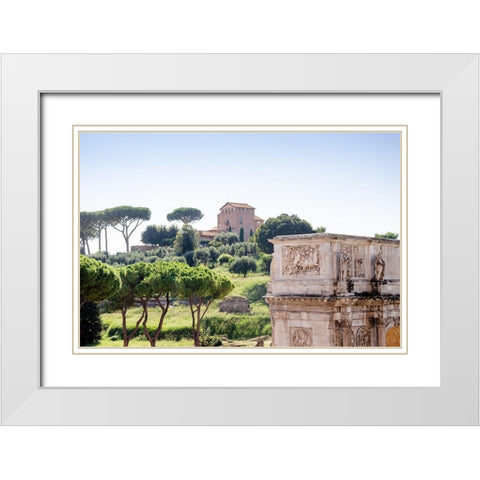Rome Landscape II White Modern Wood Framed Art Print with Double Matting by DeNardo, Laura