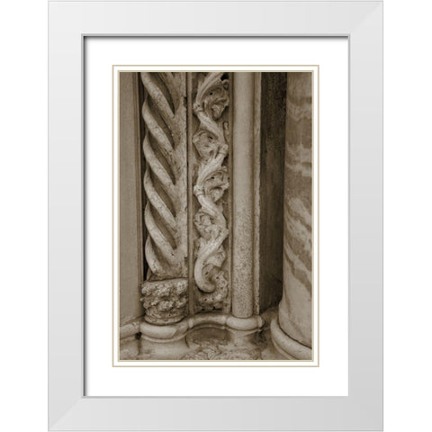 Architecture Detail in Sepia III White Modern Wood Framed Art Print with Double Matting by DeNardo, Laura