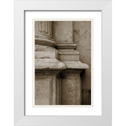 Architecture Detail in Sepia IV White Modern Wood Framed Art Print with Double Matting by DeNardo, Laura