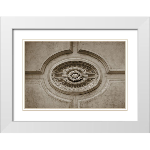 Architecture Detail in Sepia VII White Modern Wood Framed Art Print with Double Matting by DeNardo, Laura