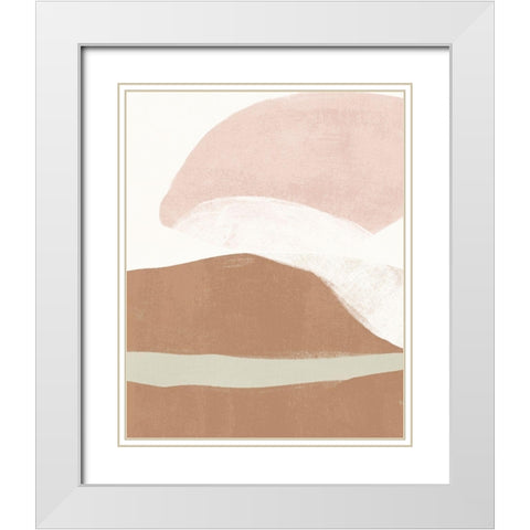Symphonic Shapes I White Modern Wood Framed Art Print with Double Matting by Vess, June Erica