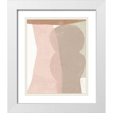 Symphonic Shapes II White Modern Wood Framed Art Print with Double Matting by Vess, June Erica