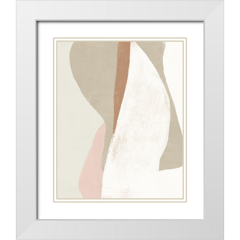 Symphonic Shapes V White Modern Wood Framed Art Print with Double Matting by Vess, June Erica