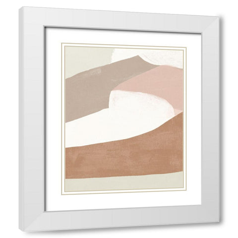 Symphonic Shapes VI White Modern Wood Framed Art Print with Double Matting by Vess, June Erica