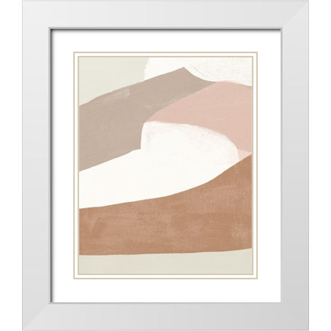 Symphonic Shapes VI White Modern Wood Framed Art Print with Double Matting by Vess, June Erica