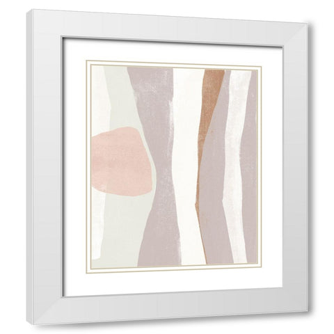 Symphonic Shapes VIII White Modern Wood Framed Art Print with Double Matting by Vess, June Erica