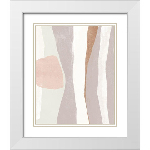 Symphonic Shapes VIII White Modern Wood Framed Art Print with Double Matting by Vess, June Erica