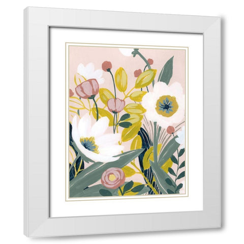 Garden Sketch I White Modern Wood Framed Art Print with Double Matting by Popp, Grace