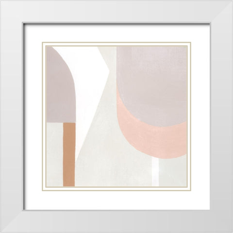 Pastel Eclipse I White Modern Wood Framed Art Print with Double Matting by Popp, Grace