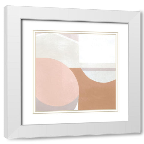 Pastel Eclipse II White Modern Wood Framed Art Print with Double Matting by Popp, Grace