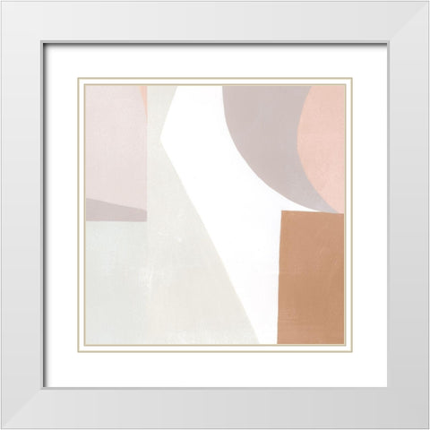 Pastel Eclipse IV White Modern Wood Framed Art Print with Double Matting by Popp, Grace