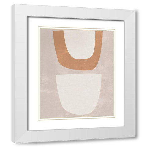 Sun Temple II White Modern Wood Framed Art Print with Double Matting by Wang, Melissa