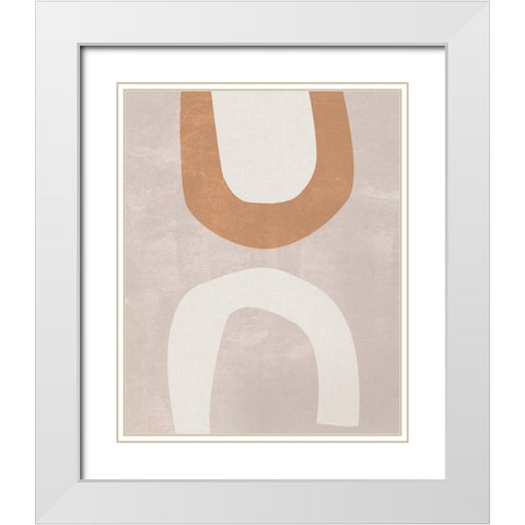 Sun Temple IV White Modern Wood Framed Art Print with Double Matting by Wang, Melissa