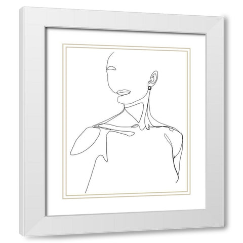 Everlasting Elegance I White Modern Wood Framed Art Print with Double Matting by Popp, Grace