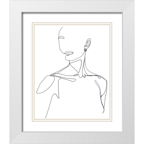 Everlasting Elegance I White Modern Wood Framed Art Print with Double Matting by Popp, Grace