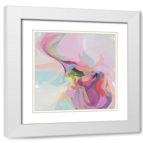 Influence I White Modern Wood Framed Art Print with Double Matting by Orlov, Irena