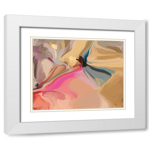 Charming Blend I White Modern Wood Framed Art Print with Double Matting by Orlov, Irena