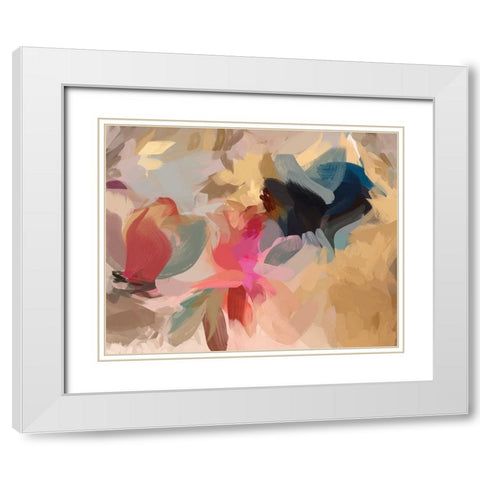Charming Blend II White Modern Wood Framed Art Print with Double Matting by Orlov, Irena