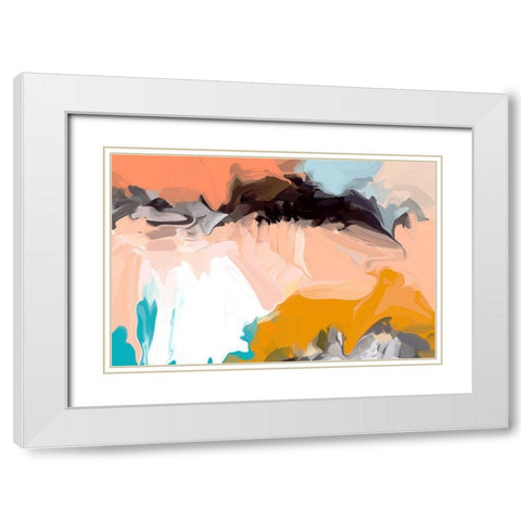 Playful Movement I White Modern Wood Framed Art Print with Double Matting by Orlov, Irena