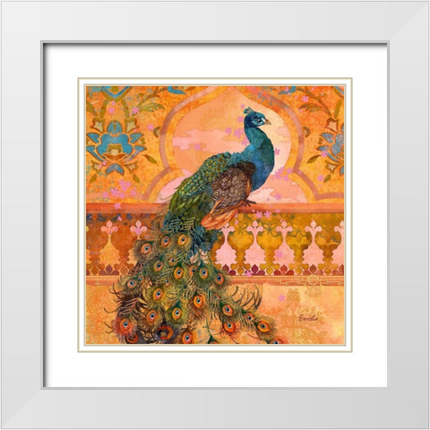 Animal Utopia I White Modern Wood Framed Art Print with Double Matting by Evelia Designs
