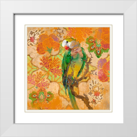 Animal Utopia II White Modern Wood Framed Art Print with Double Matting by Evelia Designs