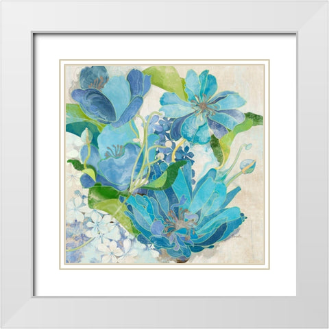 Chic Providence I White Modern Wood Framed Art Print with Double Matting by Evelia Designs