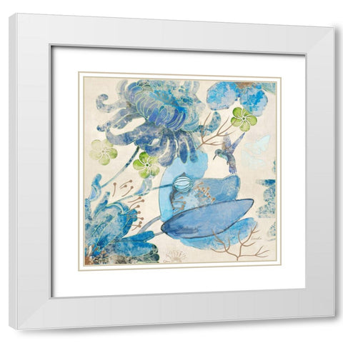 Chic Providence II White Modern Wood Framed Art Print with Double Matting by Evelia Designs