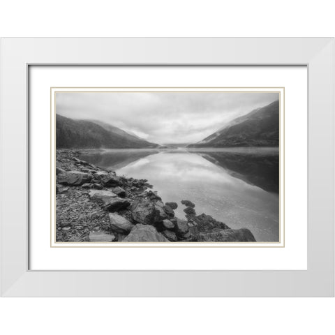 Loch Spirits White Modern Wood Framed Art Print with Double Matting by Dautlich, Nick