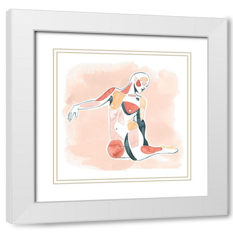 Desert Dancer I White Modern Wood Framed Art Print with Double Matting by Popp, Grace