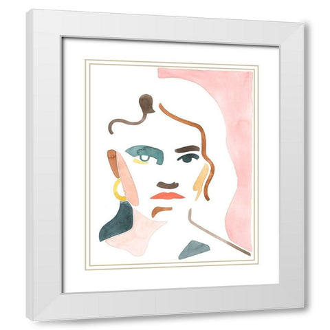 She Shadow I White Modern Wood Framed Art Print with Double Matting by Popp, Grace