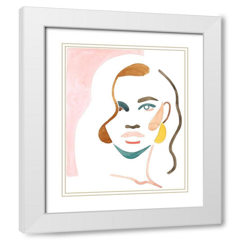She Shadow II White Modern Wood Framed Art Print with Double Matting by Popp, Grace