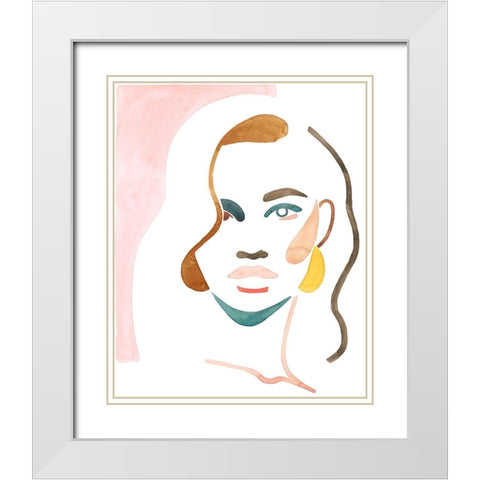 She Shadow II White Modern Wood Framed Art Print with Double Matting by Popp, Grace