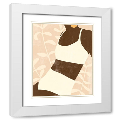 Sunbathers II White Modern Wood Framed Art Print with Double Matting by Scarvey, Emma