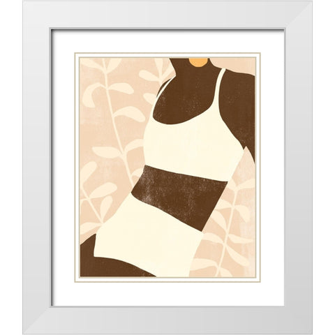 Sunbathers II White Modern Wood Framed Art Print with Double Matting by Scarvey, Emma