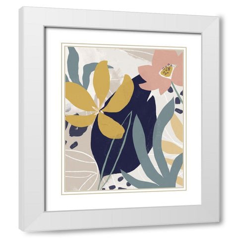 Paper Garden II White Modern Wood Framed Art Print with Double Matting by Vess, June Erica