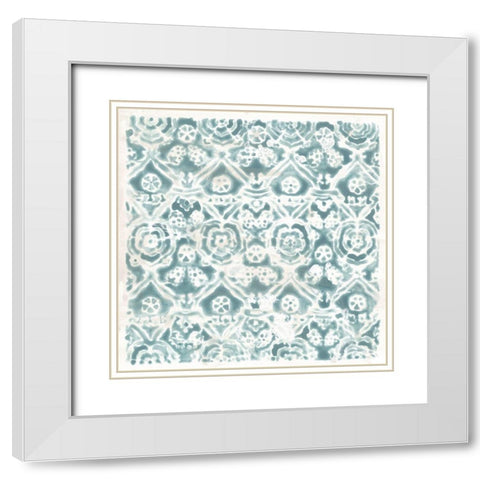 Boho Tile II White Modern Wood Framed Art Print with Double Matting by Vess, June Erica