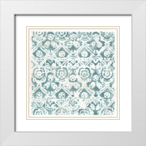 Boho Tile II White Modern Wood Framed Art Print with Double Matting by Vess, June Erica