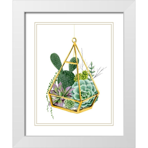 Wild Terrarium I White Modern Wood Framed Art Print with Double Matting by Popp, Grace