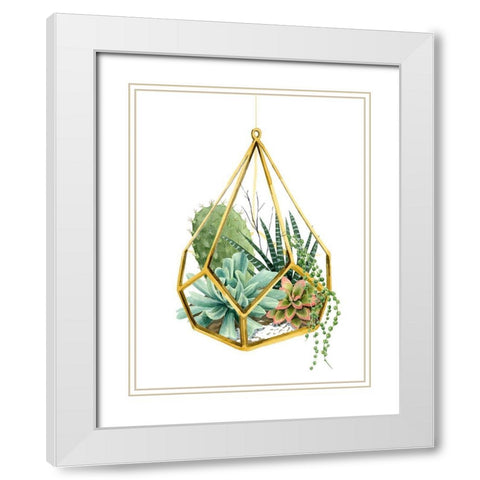 Wild Terrarium II White Modern Wood Framed Art Print with Double Matting by Popp, Grace