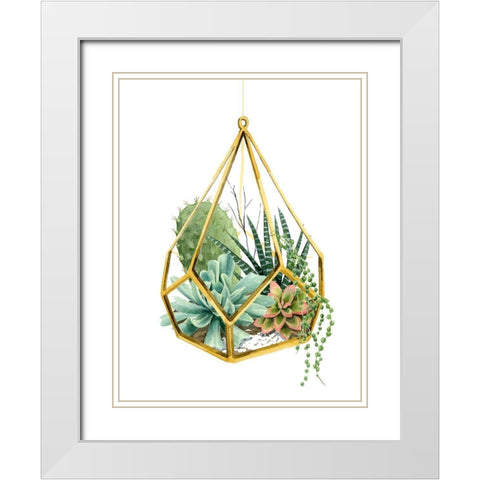 Wild Terrarium II White Modern Wood Framed Art Print with Double Matting by Popp, Grace