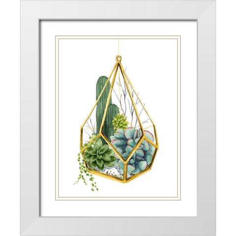 Wild Terrarium IV White Modern Wood Framed Art Print with Double Matting by Popp, Grace