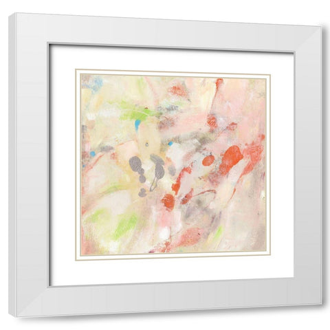 Coral Fusion I White Modern Wood Framed Art Print with Double Matting by OToole, Tim