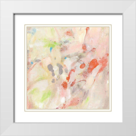 Coral Fusion I White Modern Wood Framed Art Print with Double Matting by OToole, Tim