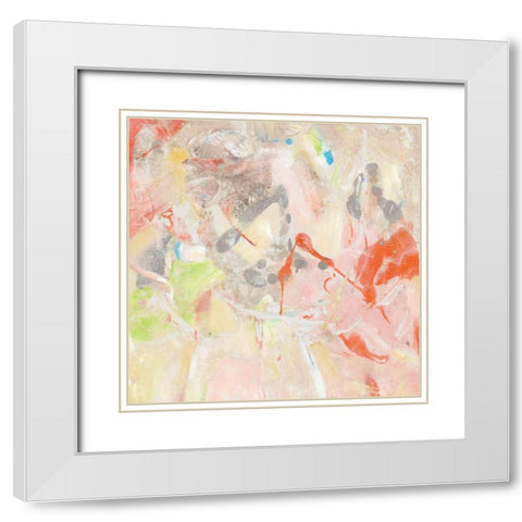 Coral Fusion II White Modern Wood Framed Art Print with Double Matting by OToole, Tim