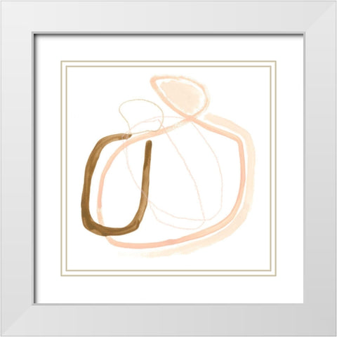 Minimal Vibration III White Modern Wood Framed Art Print with Double Matting by Vess, June Erica